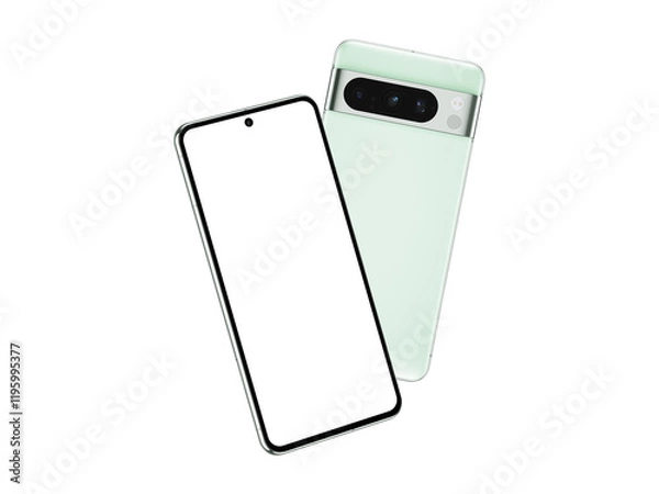 Fototapeta Pixel 8 Pro Mint back and front