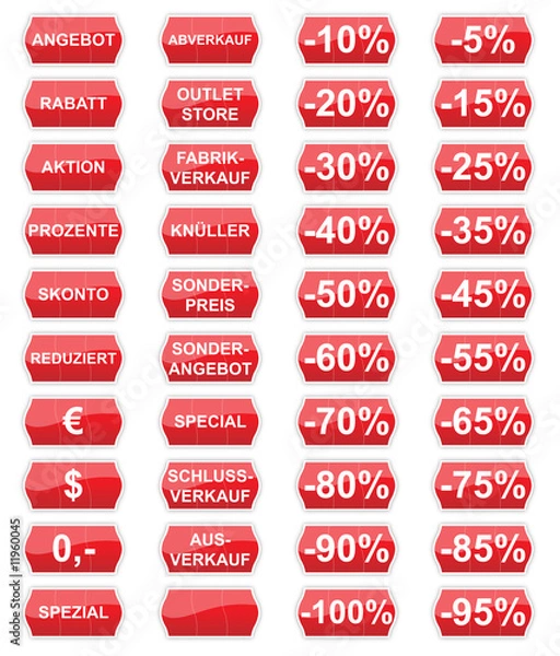 Obraz Preis-Schilder Set