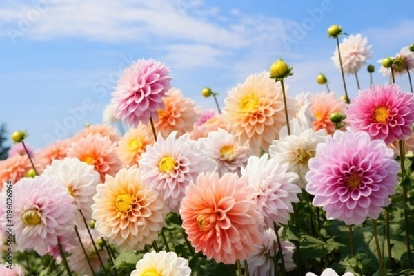 Fototapeta Flower nature dahlia outdoors.