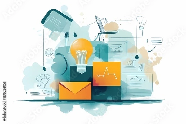 Fototapeta Innovative Business Strategies and Communication