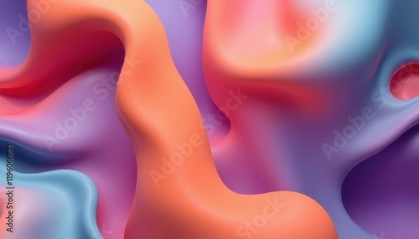Fototapeta Abstract Colorful Swirling Liquid Forms Design