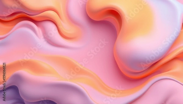 Obraz Abstract Pink and Orange Swirling Fluid Design