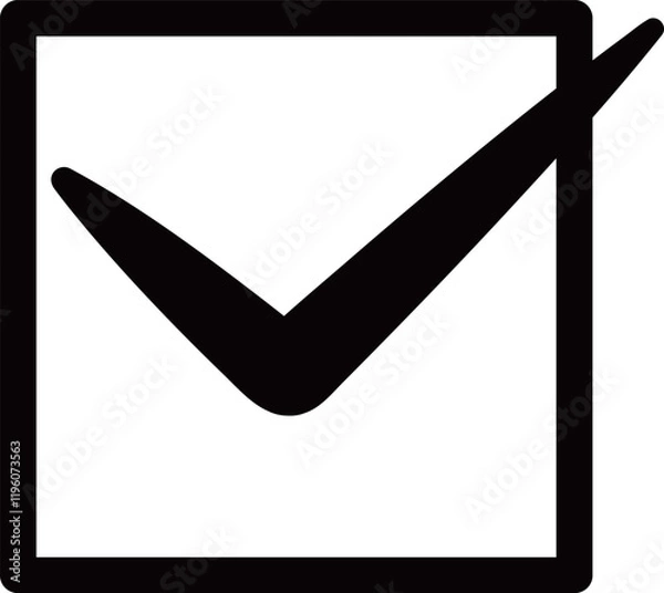 Fototapeta チェックボックスにチェックを入れたアイコン