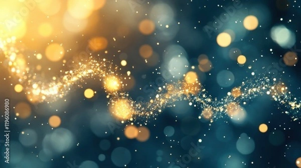 Fototapeta A stunning display of crystal DNA structure paired with sparkling bokeh lights creates a dreamy atmosphere filled with vibrant colors and patterns
