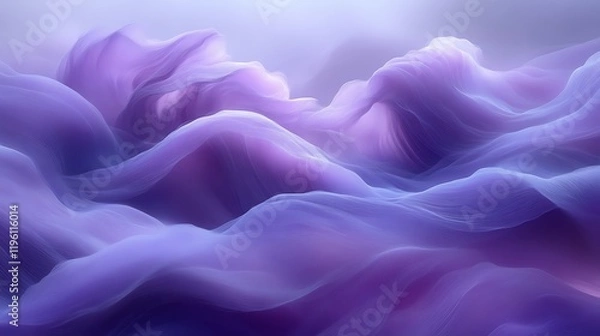 Fototapeta Abstract purple waves, flowing fabric-like texture.