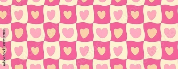 Fototapeta Pattern valentine's seamless vibrant.