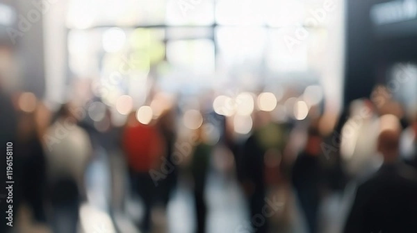 Fototapeta Blurred Background of Business People in Office Conference Setting