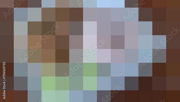 Fototapeta Colorful illustration of square shapes pixel.