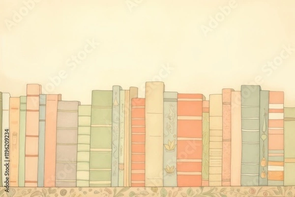 Fototapeta Books publication order architecture.