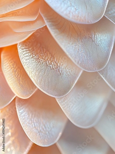 Obraz Close-up of iridescent, peach-colored scales.