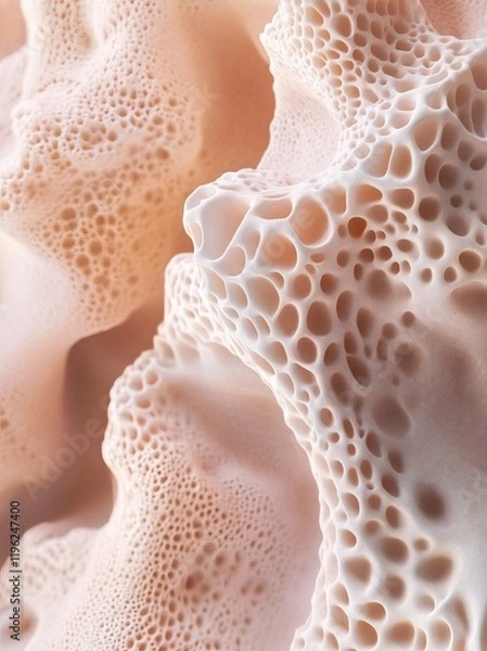 Obraz Abstract close-up of a light pink textured surface with holes.