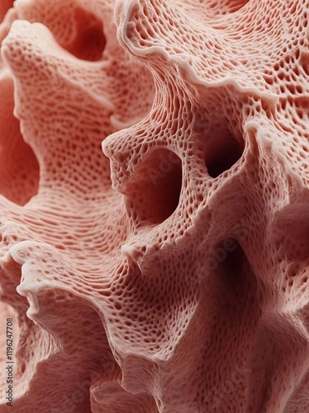 Obraz Abstract close-up of coral with a textured surface.
