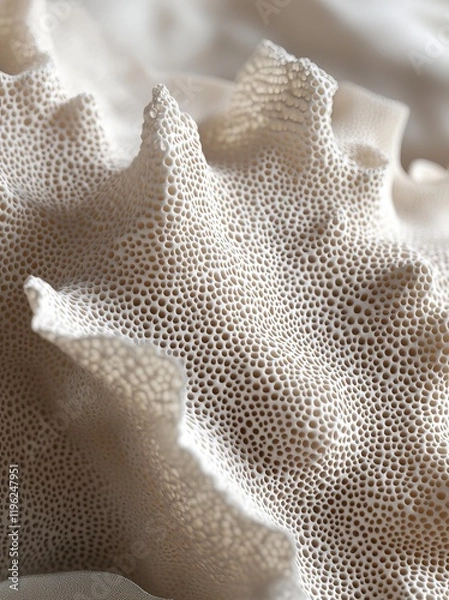 Obraz Close-up of a delicate, white coral with a textured surface.