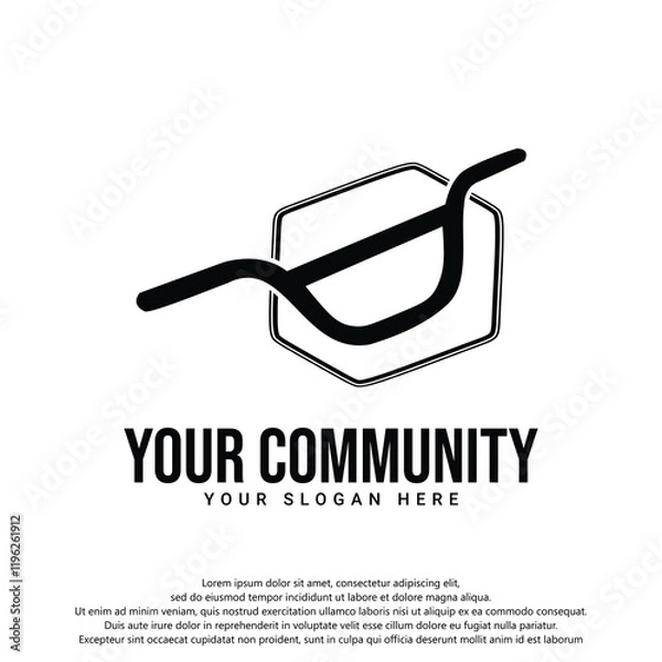 Obraz creative logo for your bycycle community