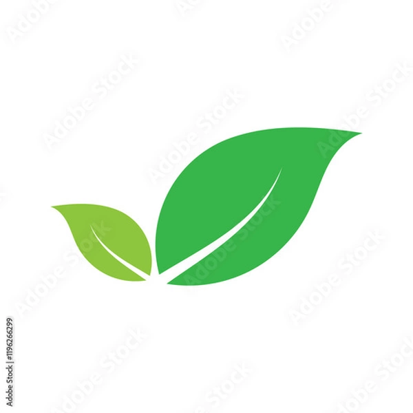 Fototapeta Leaf graphic design logo template