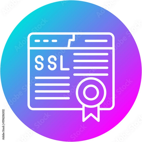 Fototapeta SSL Certificate Icon