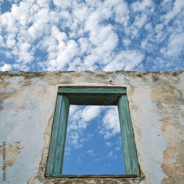 Fototapeta Door to sky, Generative AI