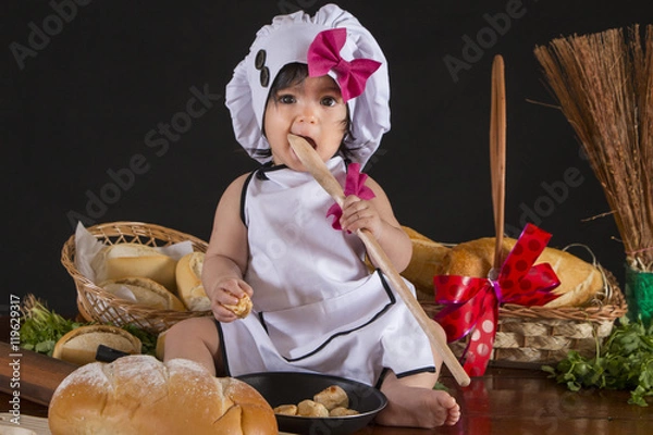 Obraz Criança cozinhando