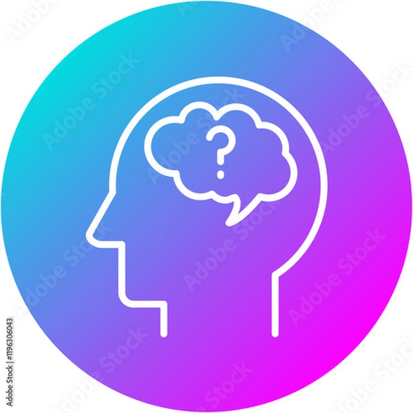 Fototapeta Brain Fog Icon