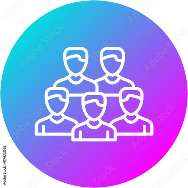 Fototapeta Crowd Icon