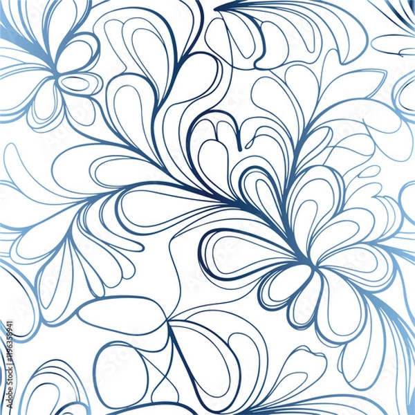 Obraz Flower pattern on a light beige background. Damask Pattern.