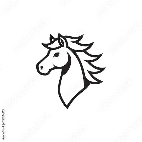 Obraz Horse head logo template