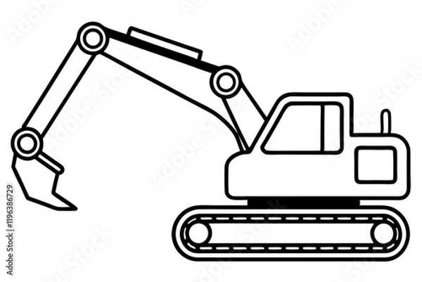 Obraz Excavator Line Drawing