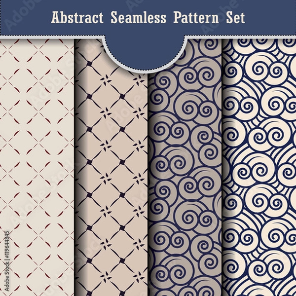 Obraz Abstract seamless pattern set