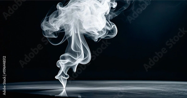 Obraz smoke on black background
