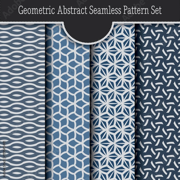 Obraz Geometric Abstract seamless pattern set