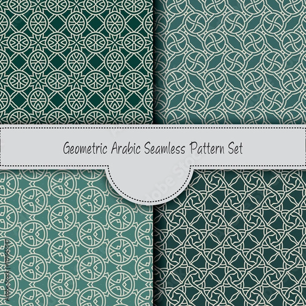 Obraz geometric seamless pattern set