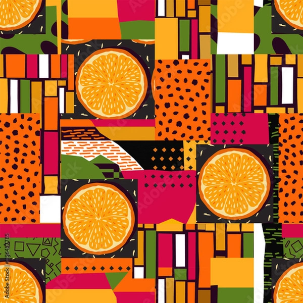 Obraz seamless pattern abstract orange