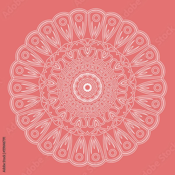 Obraz beautiful mandala line simple style