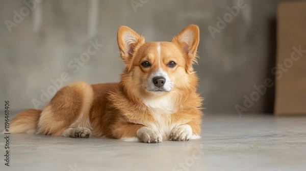 Fototapeta Rescue dog adoption journey home heartwarming content indoor close-up inspiring stories of love