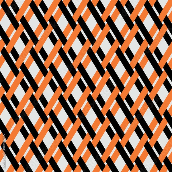 Obraz Seamless Pattern Abstract Geometric Background Yellow Black