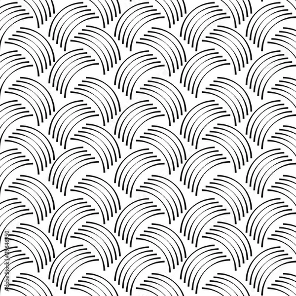 Obraz Seamless Pattern elegant black stripes