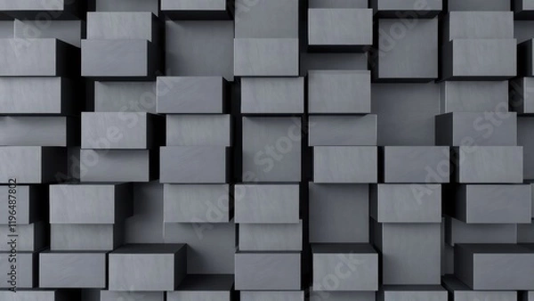 Fototapeta Gray rectangles in large numbers