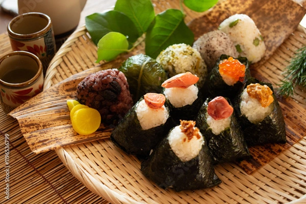 Obraz おにぎりの種類1