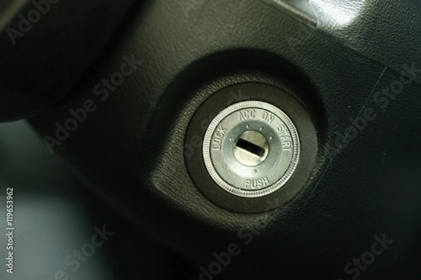 Obraz Car ignition key hole