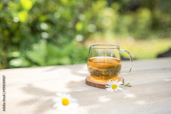 Obraz 春の木漏れ日でティータイム