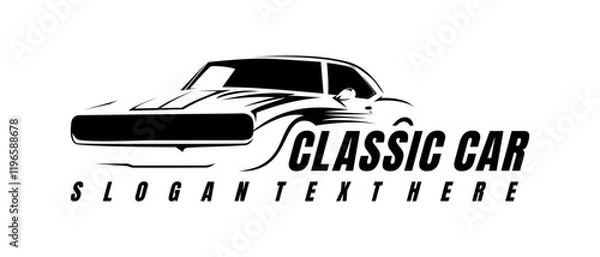 Fototapeta custom muscle car show logo illustration design vector	
