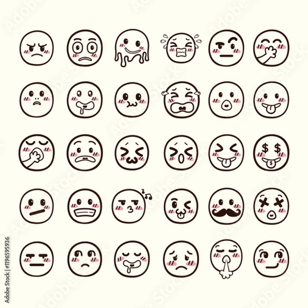 Obraz Doodle Emoji Pack V2