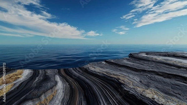 Obraz Ocean view from a rocky cliff