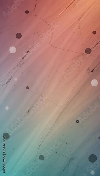 Fototapeta Abstract Pastel Background With Scattered Circles and Lines
