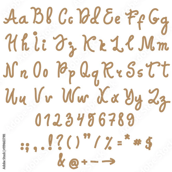 Obraz Vector alphabet. Hand drawn letters.
