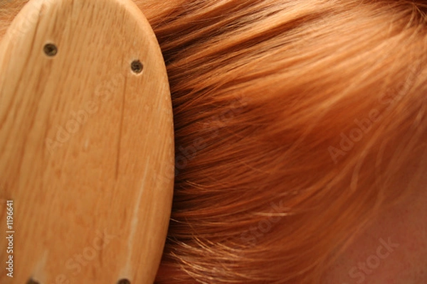 Obraz brushing red hair