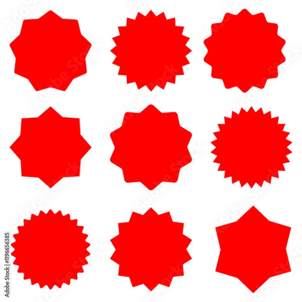 Fototapeta collection of Starburst speech bubbles
