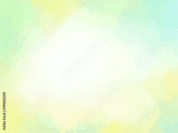 Obraz 爽やかなグリーン系の水彩テクスチャ背景イラスト