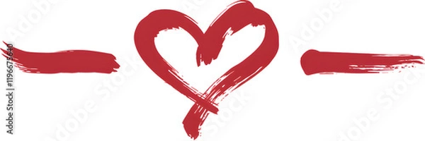Fototapeta Bold Red Heart Brush Strokes Abstract Design Element Graphic Valentines Day Love Romantic Passionate Artistic Hand Painted Texture Background Illustration Digital Art Print dark icon image style      