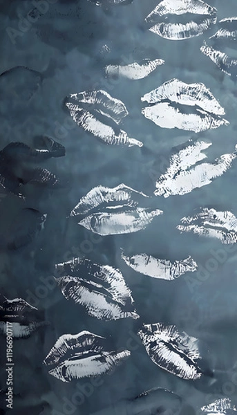 Fototapeta Lips mark wallpaper 